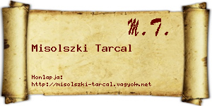 Misolszki Tarcal névjegykártya